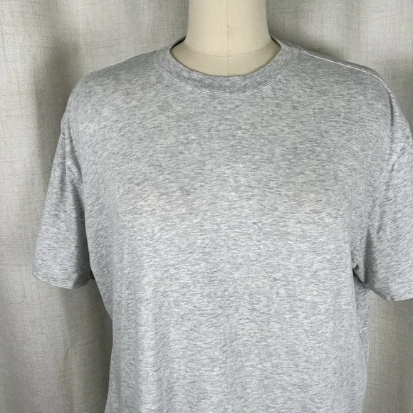 Skims Boyfriend Fit TShirt Heathered Gray Crewneck Women's XL Minimalist - Picture 2 of 8